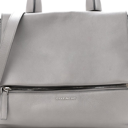Givenchy Grained Calfskin Medium Pandora Pure Flap Bag Pearl Grey 9 of 12
