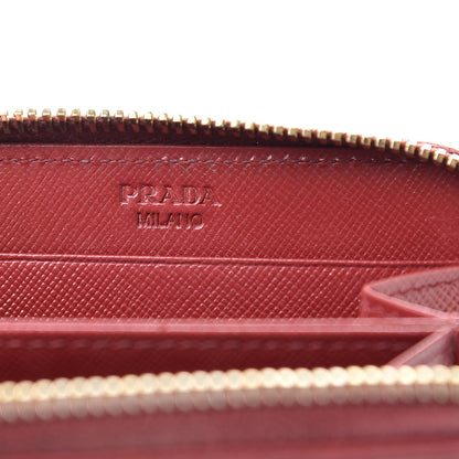 Prada Saffiano Metal Coin Purse Cherry 6 of 10