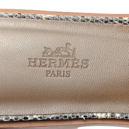 Hermes Lizard Oran Sandals 37.5 Ombre 7 of 8