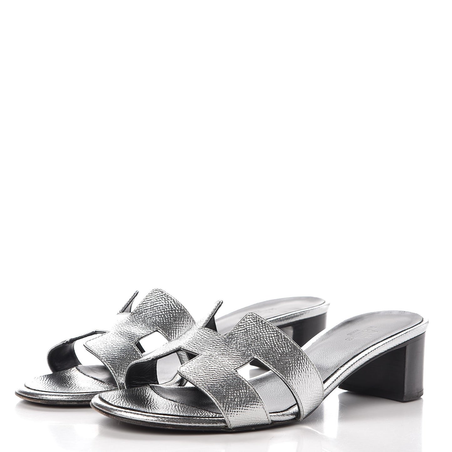 Metallic Epsom Oasis Sandals 38 Argent