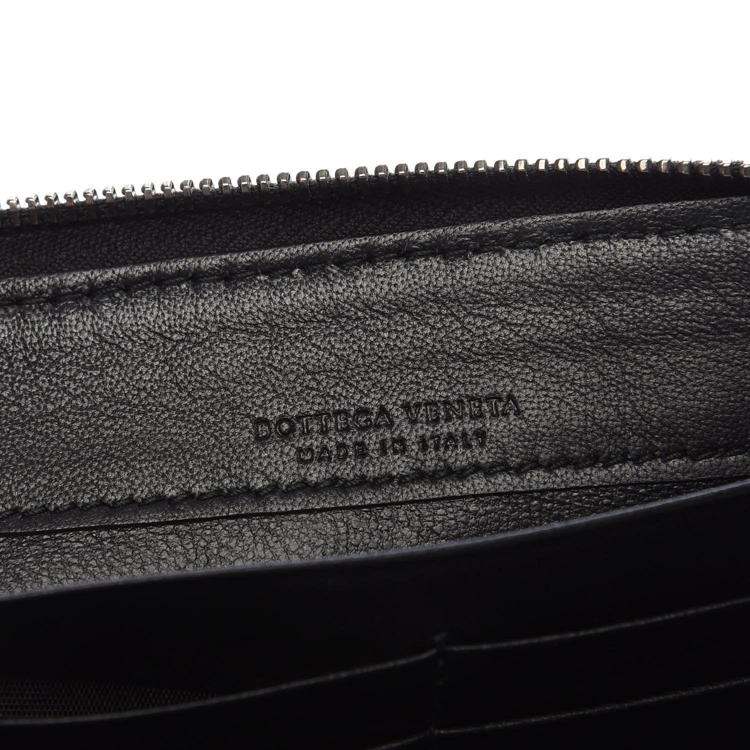 Bottega Veneta Nappa Intrecciato Zip Around Wallet Black 6 of 8