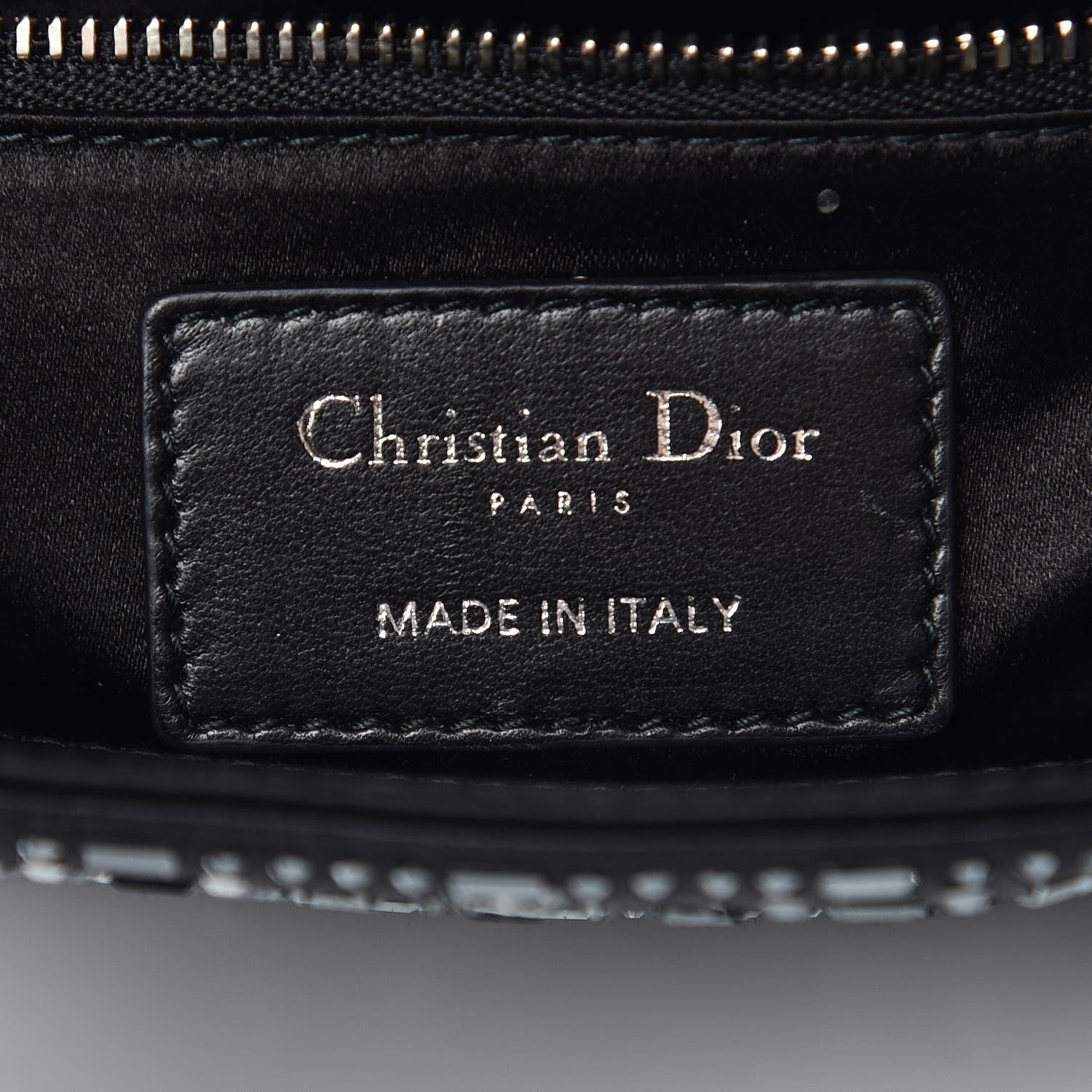 Christian Dior Satin Crystal Cannage Mini Lady Dior Black 6 of 10