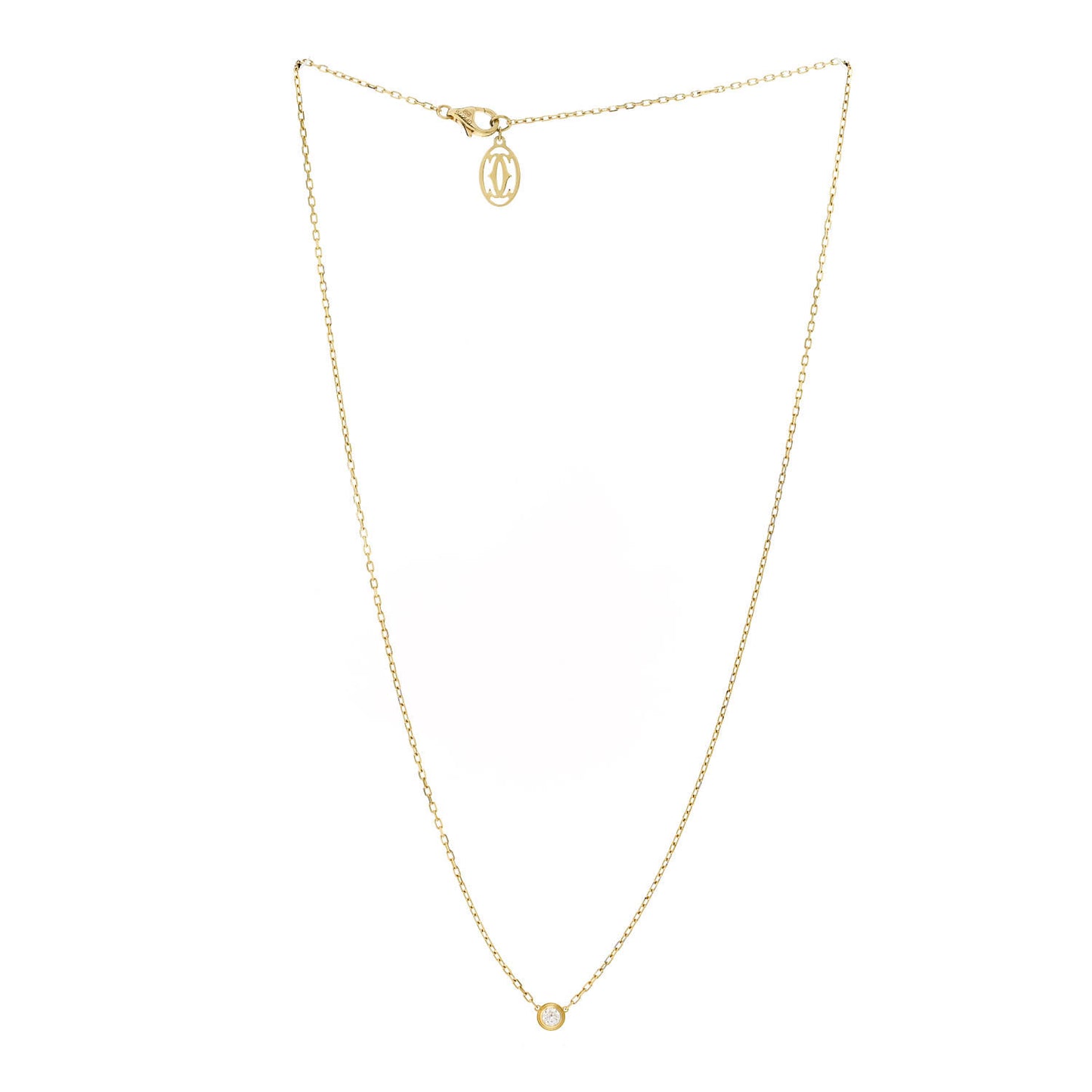 18K Yellow Gold Diamond SM D'Amour Pendant Necklace