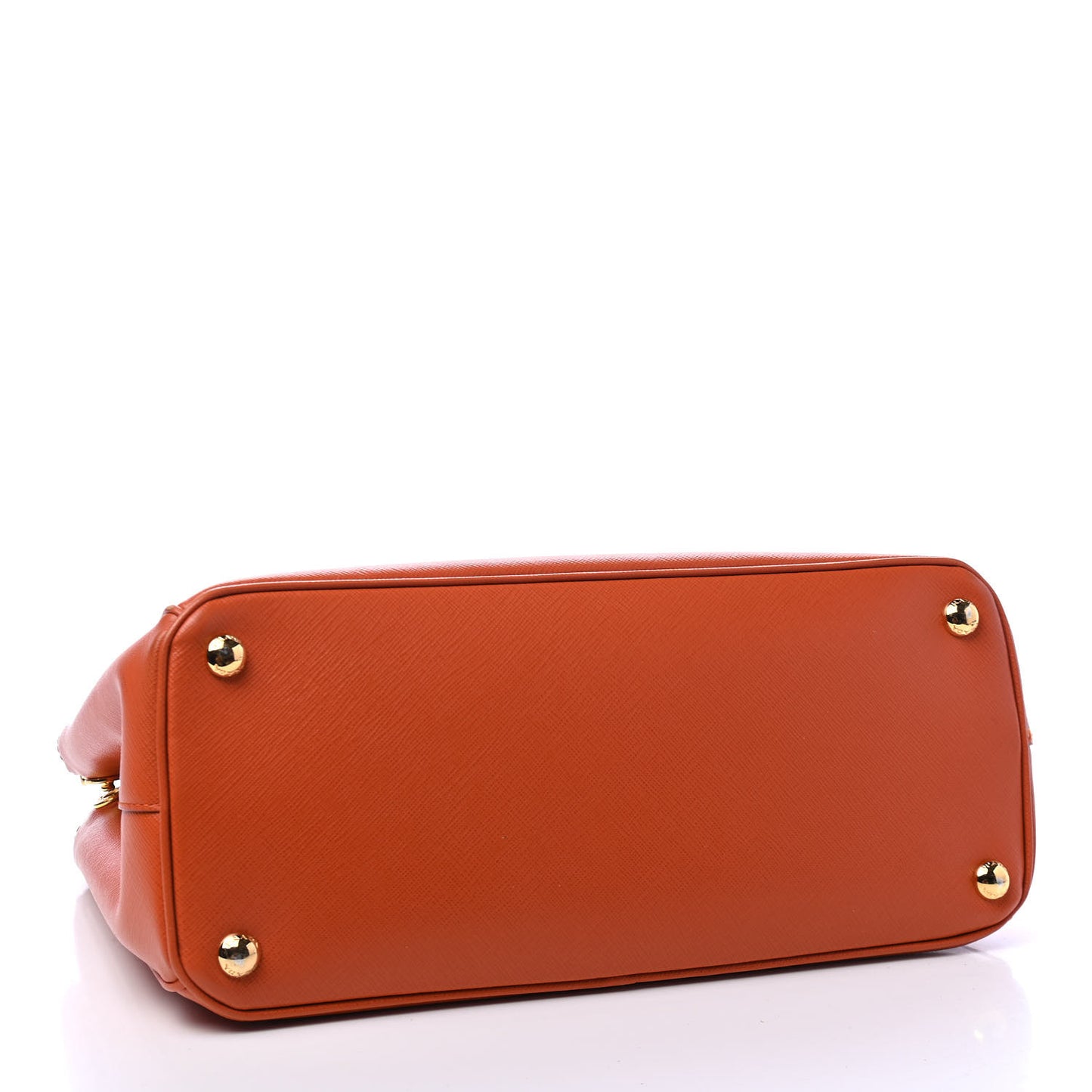 Saffiano Small Galleria Double Zip Tote Papaya