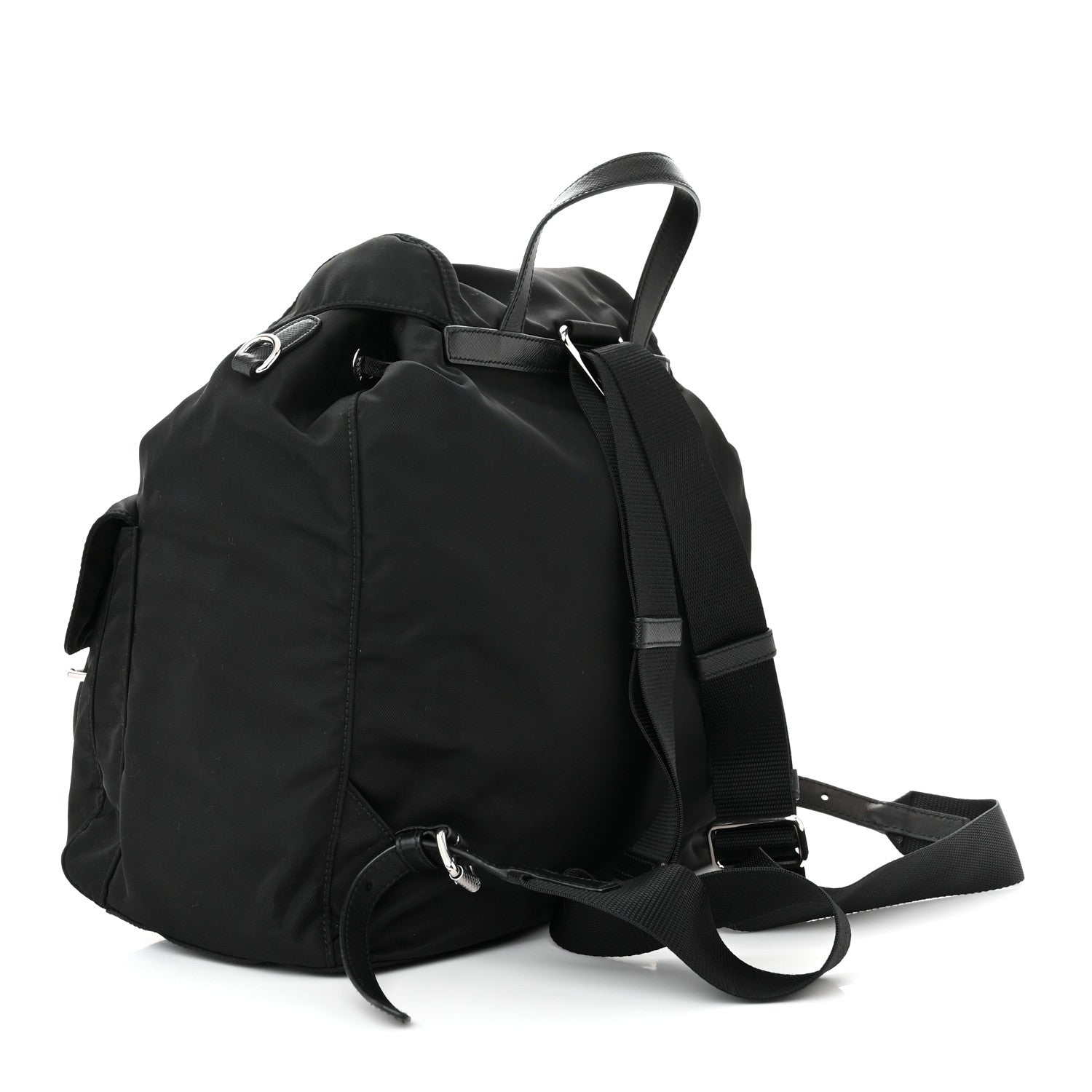 Prada Nylon New Vela Studded Backpack Black 3 of 9