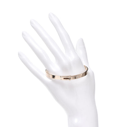 Hermes 18K Rose Gold Diamond PM Kelly Bracelet LG 2 of 5