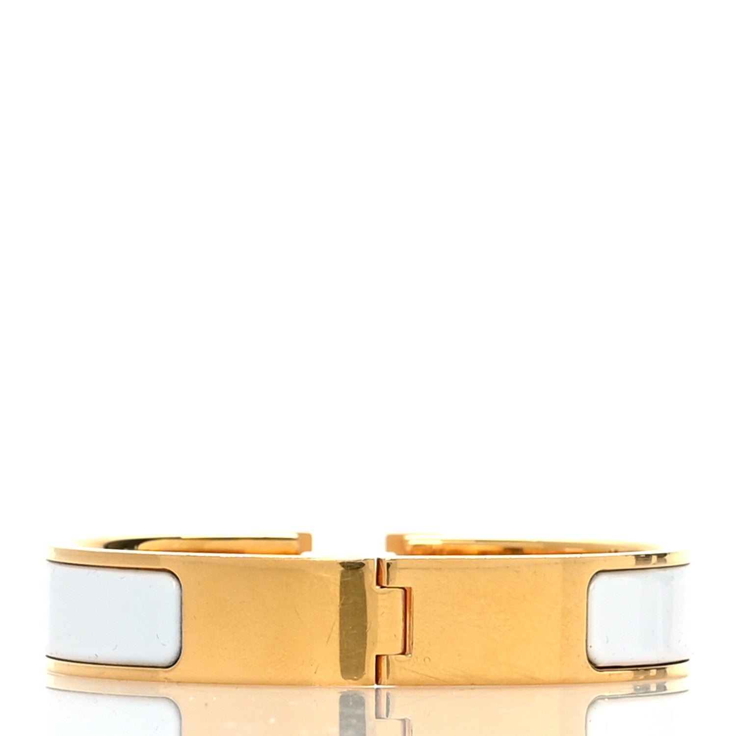 Hermes Enamel Narrow Clic Clac H Bracelet PM White 3 of 6