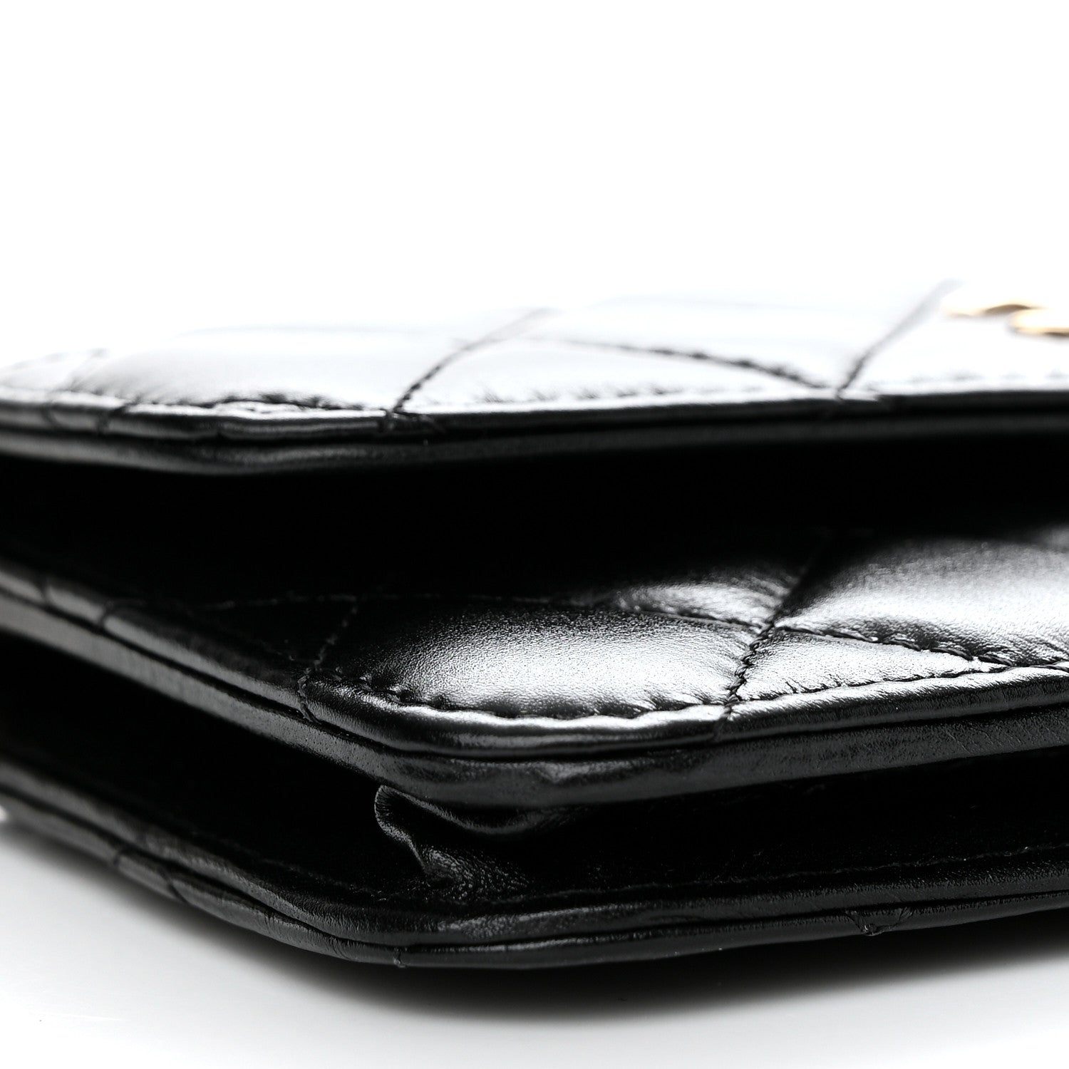 Chanel Calfskin Quilted Maxi Pearls Clutch With Chain Black 10 of 13