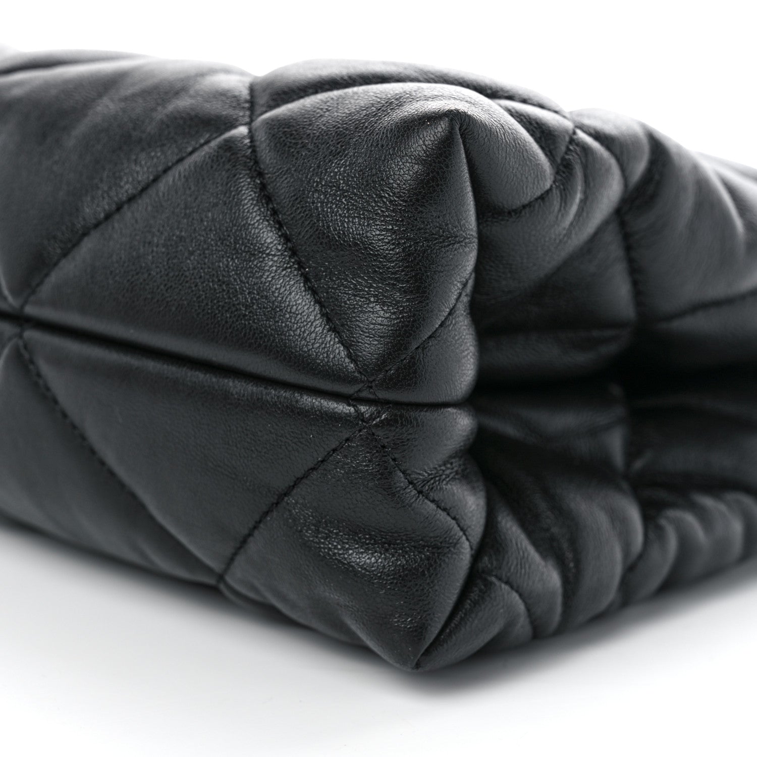 Chanel Lambskin Quilted Small Shopping Bag Black 10 of 10