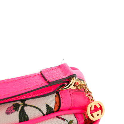 Gucci Canvas Flora Floral Shoulder Bag White Fuchsia Fluo 12 of 13