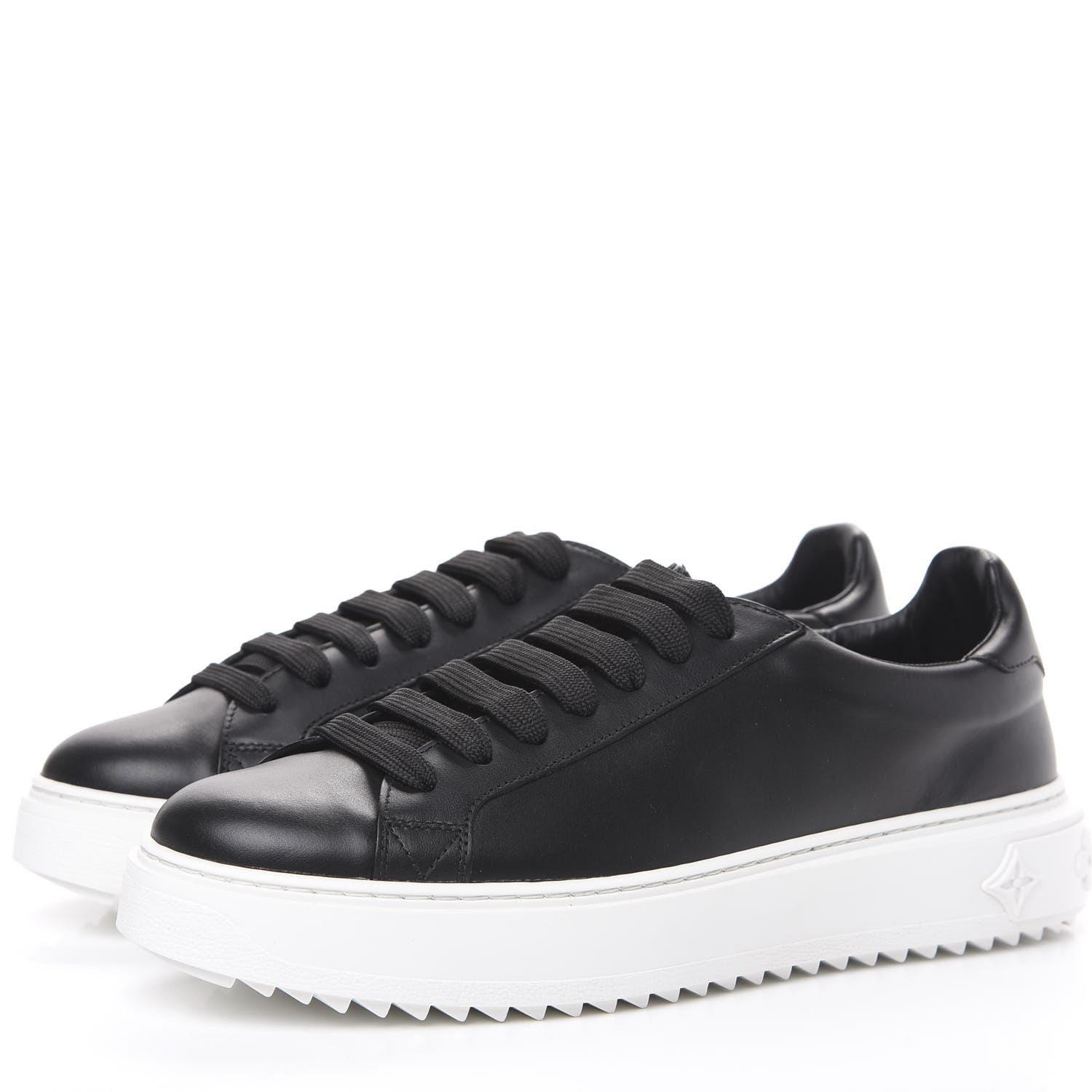 Louis Vuitton Calfskin Time Out Sneakers 41 Black 3 of 7