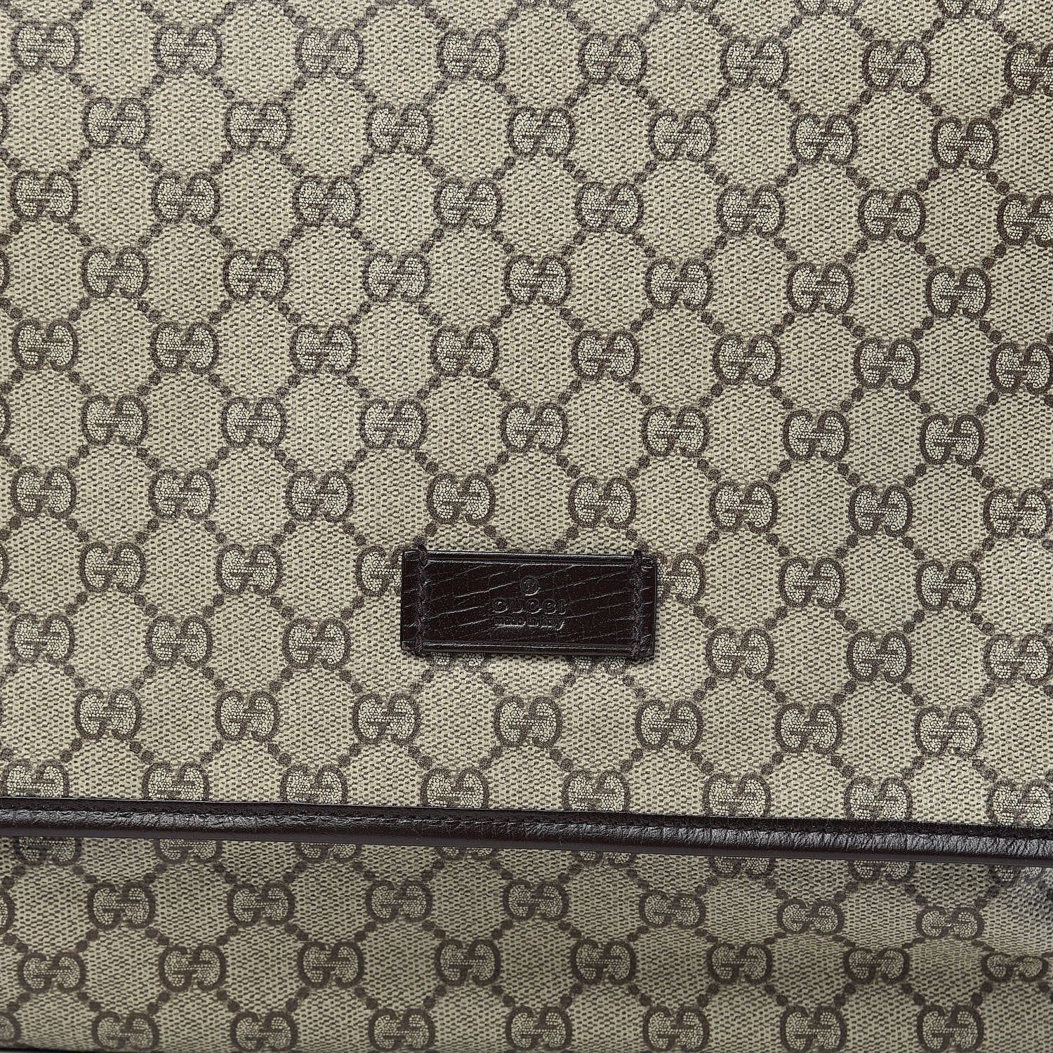 Gucci GG Plus Monogram Large Flap Messenger Bag Beige Dark Brown 15 of 15