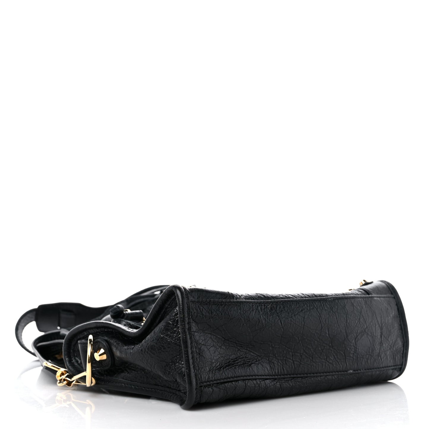 Agneau Classic Gold Hardware Mini City Black