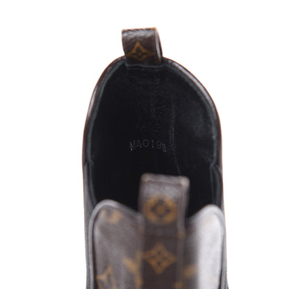Louis Vuitton Monogram Gold Rush Studded Uniformes Cap Toe Chelsea 75mm Ankle Boots 37 8 of 9