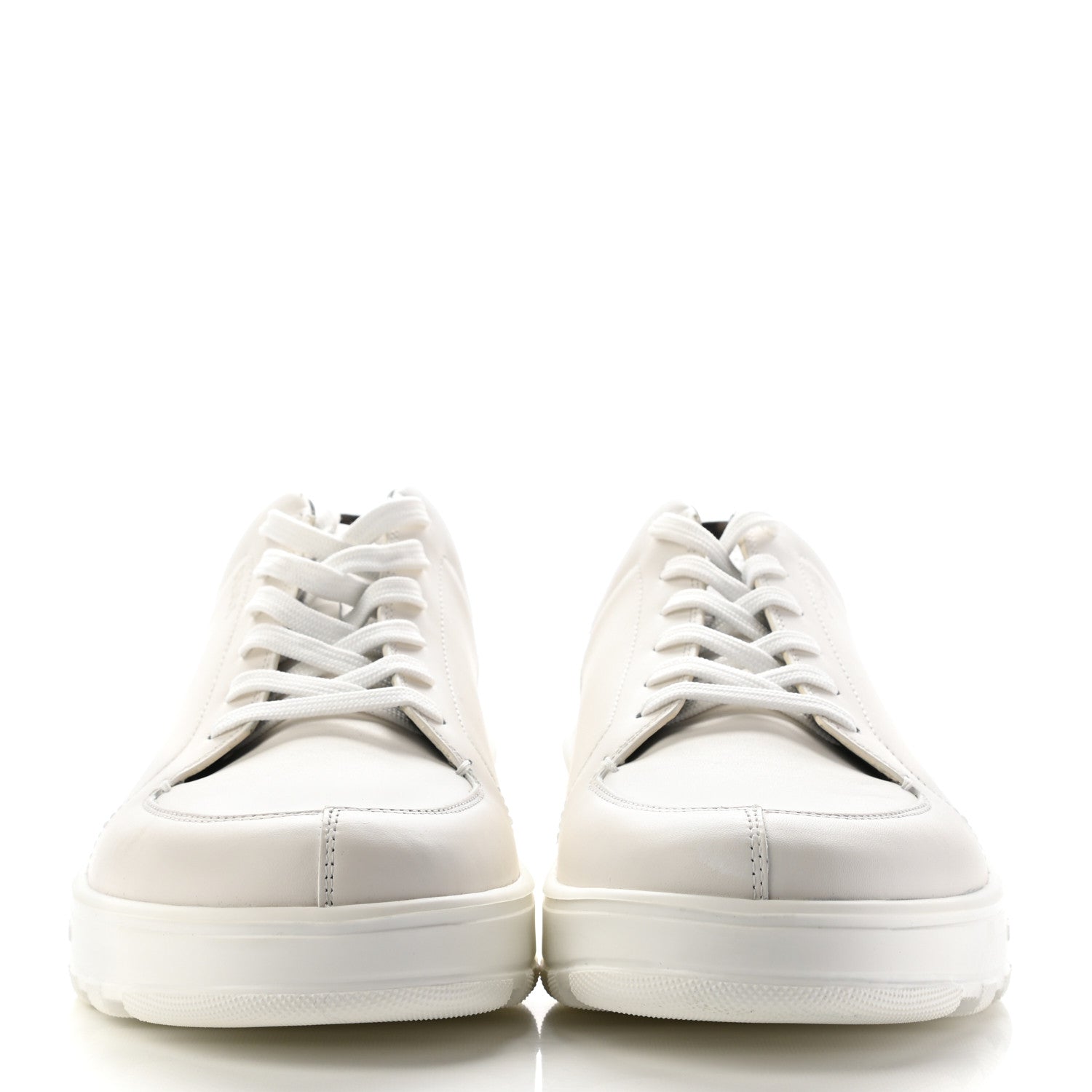 Fendi Calfskin Fabric Jacquard FF Mens Low Top Sneakers 11 White Tobacco 2 of 8