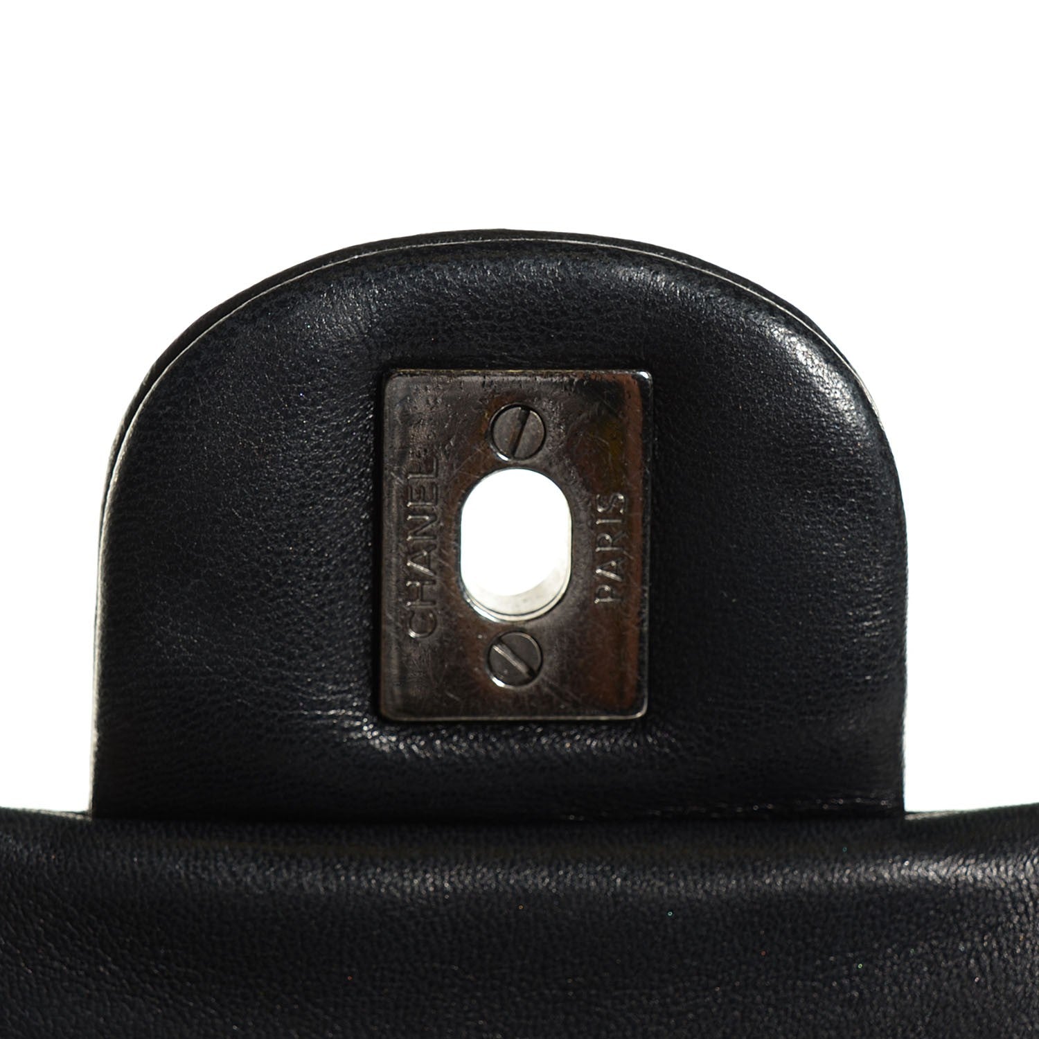 Chanel Patent Quilted Jumbo Classic Twist Flap Bag Black 6 of 8