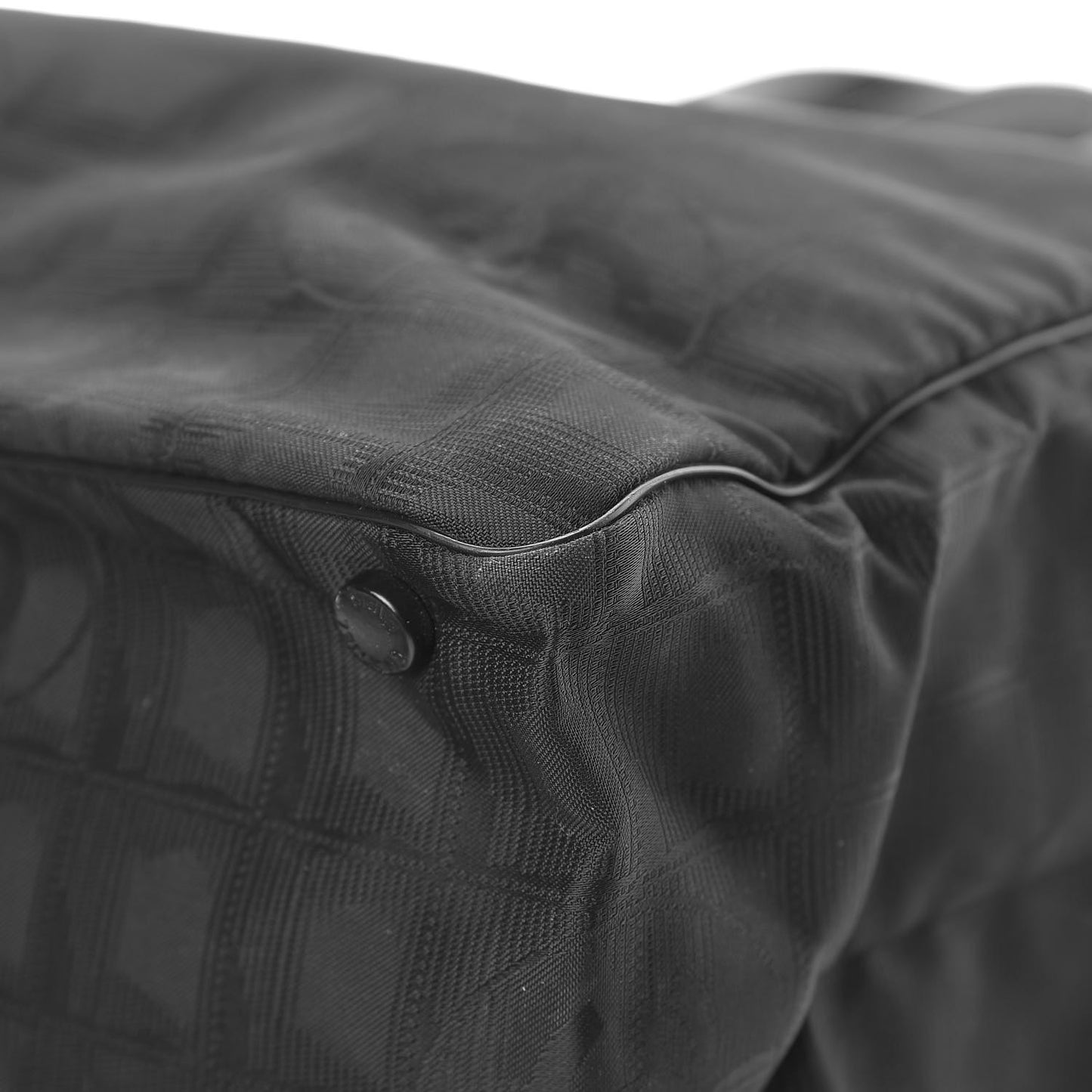 Nylon Large Travel Tote Black