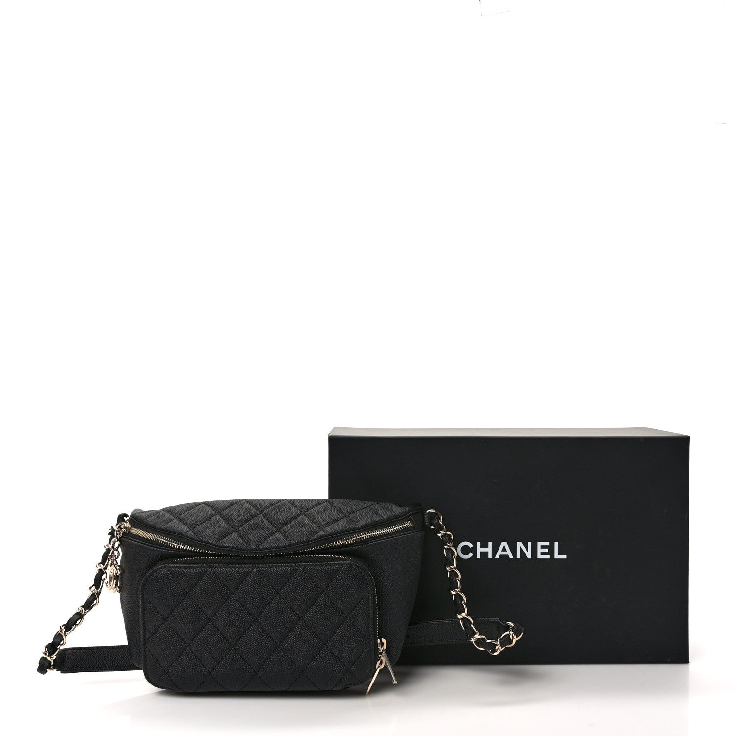 Chanel Caviar Quilted Business Affinity Waist Belt Bag Black 10 of 10