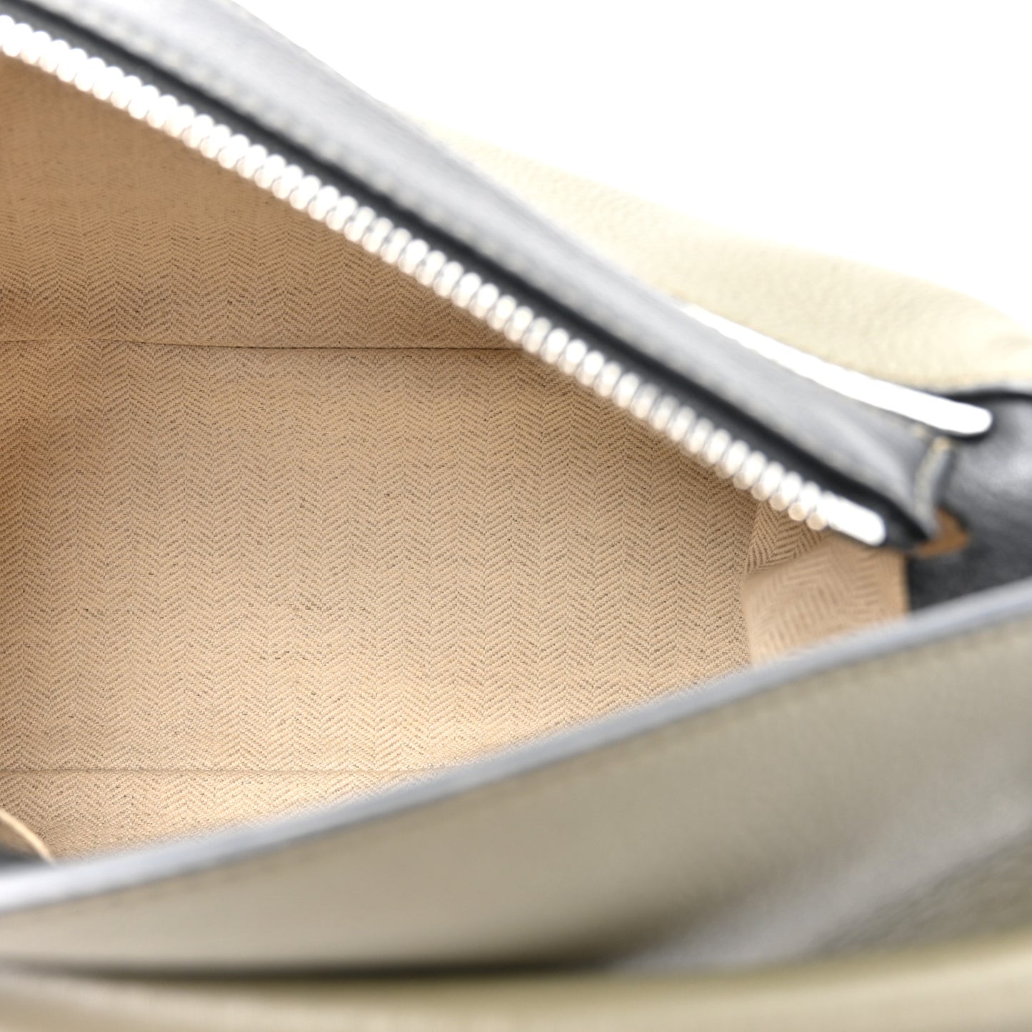 Calfskin Small Puzzle Bag Black Grey White