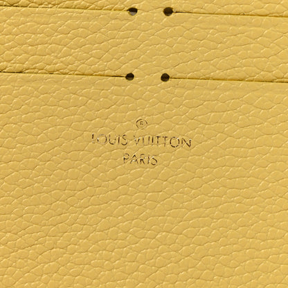 Louis Vuitton Calfskin Felicie Card Holder Insert Yellow 6 of 9