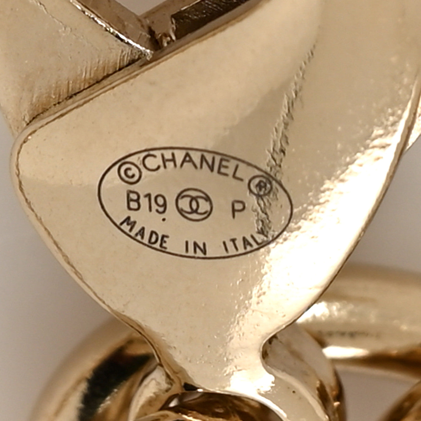 Chanel Metal Strass Crystal Chain Logo Belt Gold 4 of 4