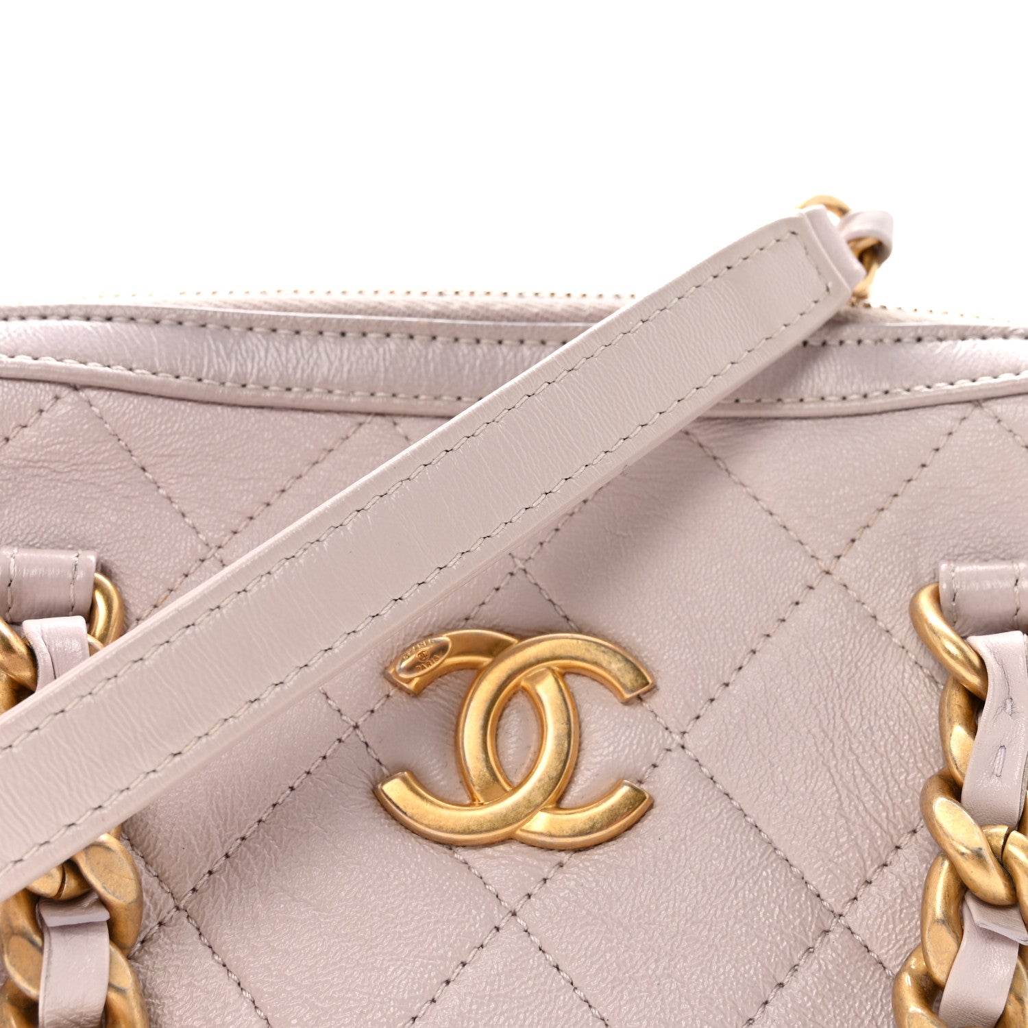 Chanel Shiny Lambskin Quilted Small Fashion Therapy Bowling Bag Lilac 8 of 11