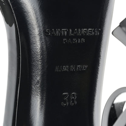 Saint Laurent Patent Calfskin Opyum 110 Sandals 38 Black 7 of 10