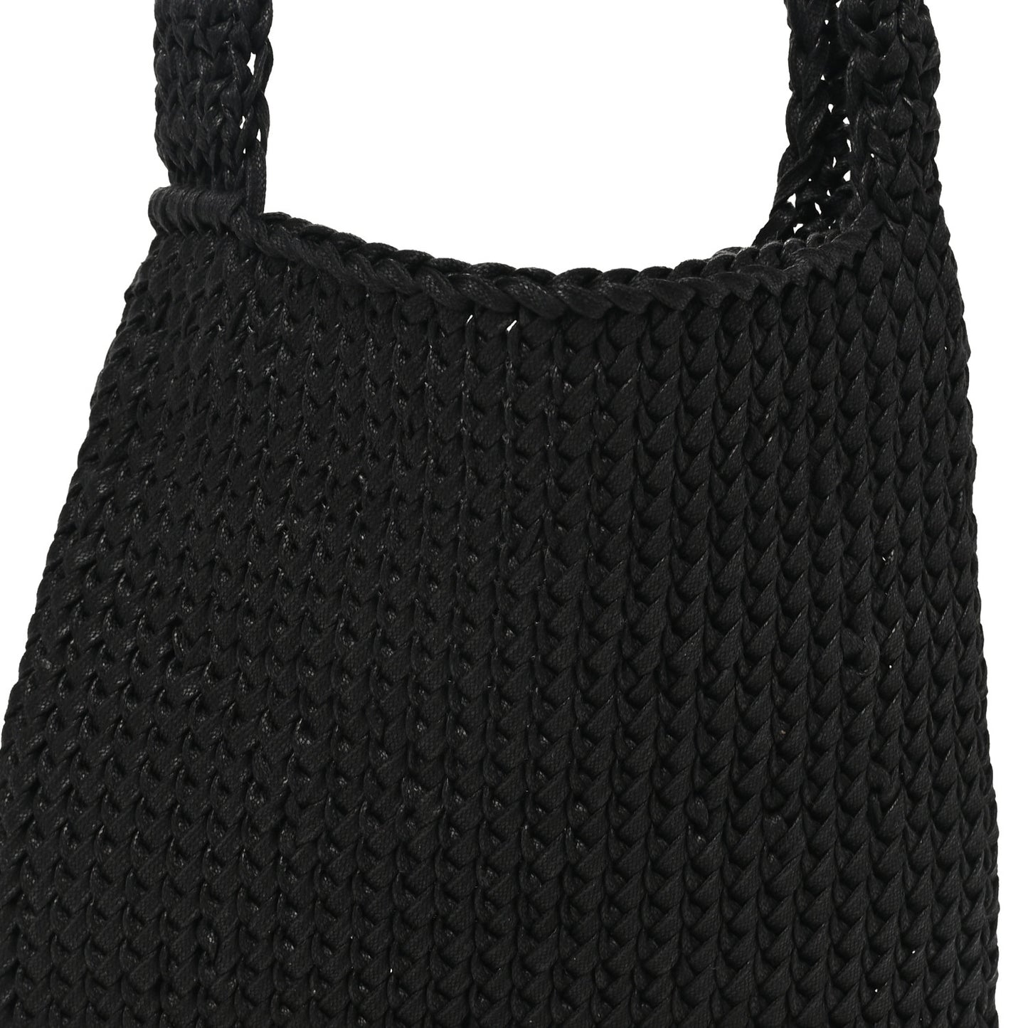 Waxed Cotton Didion Shoulder Bag Black