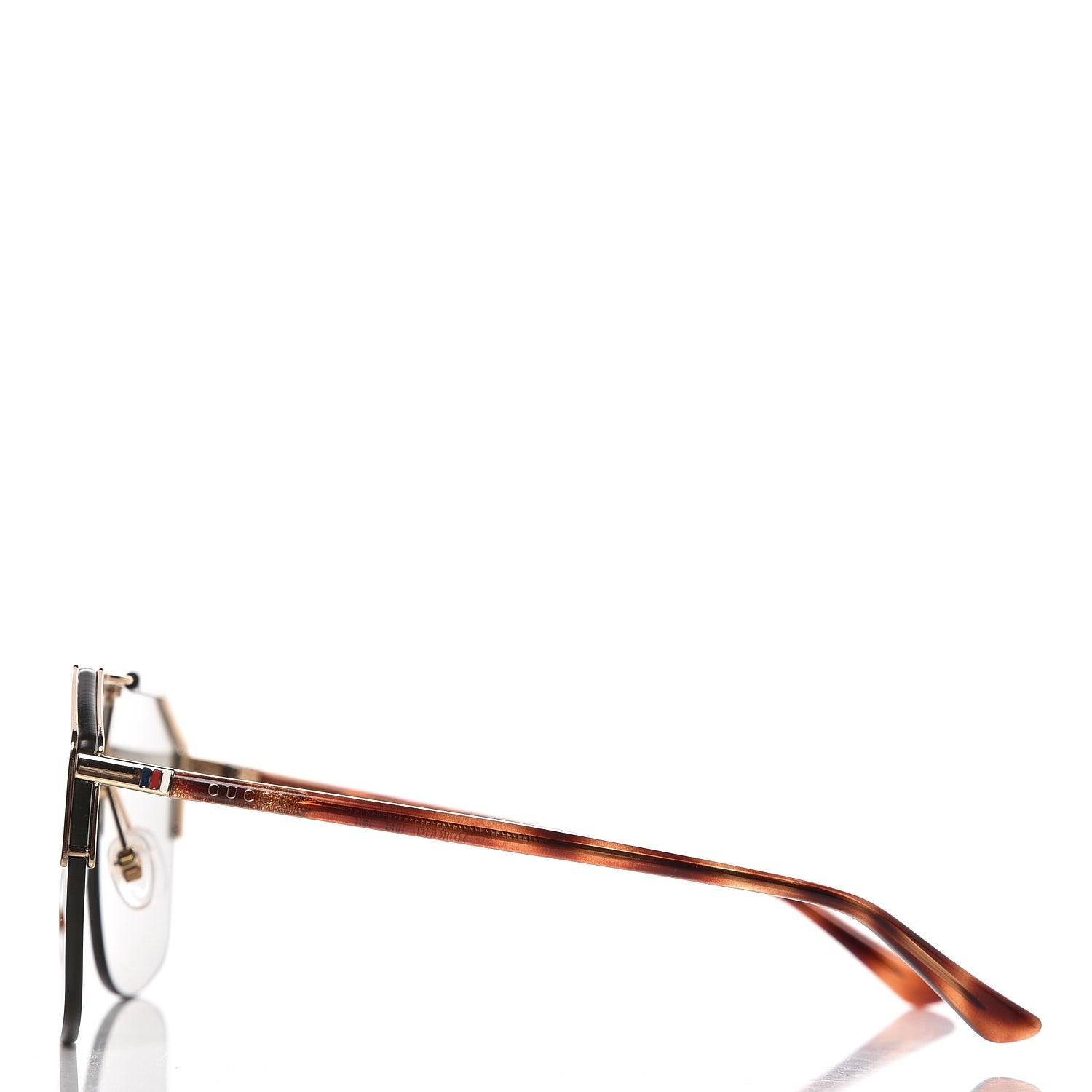 Gucci Rimless GG0291/S Sunglasses Gold Havana 3 of 6