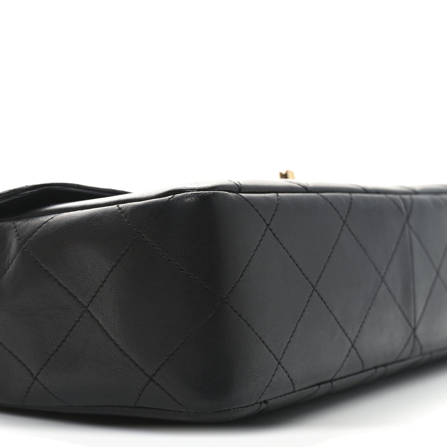 Lambskin Quilted Medium Single Flap Black