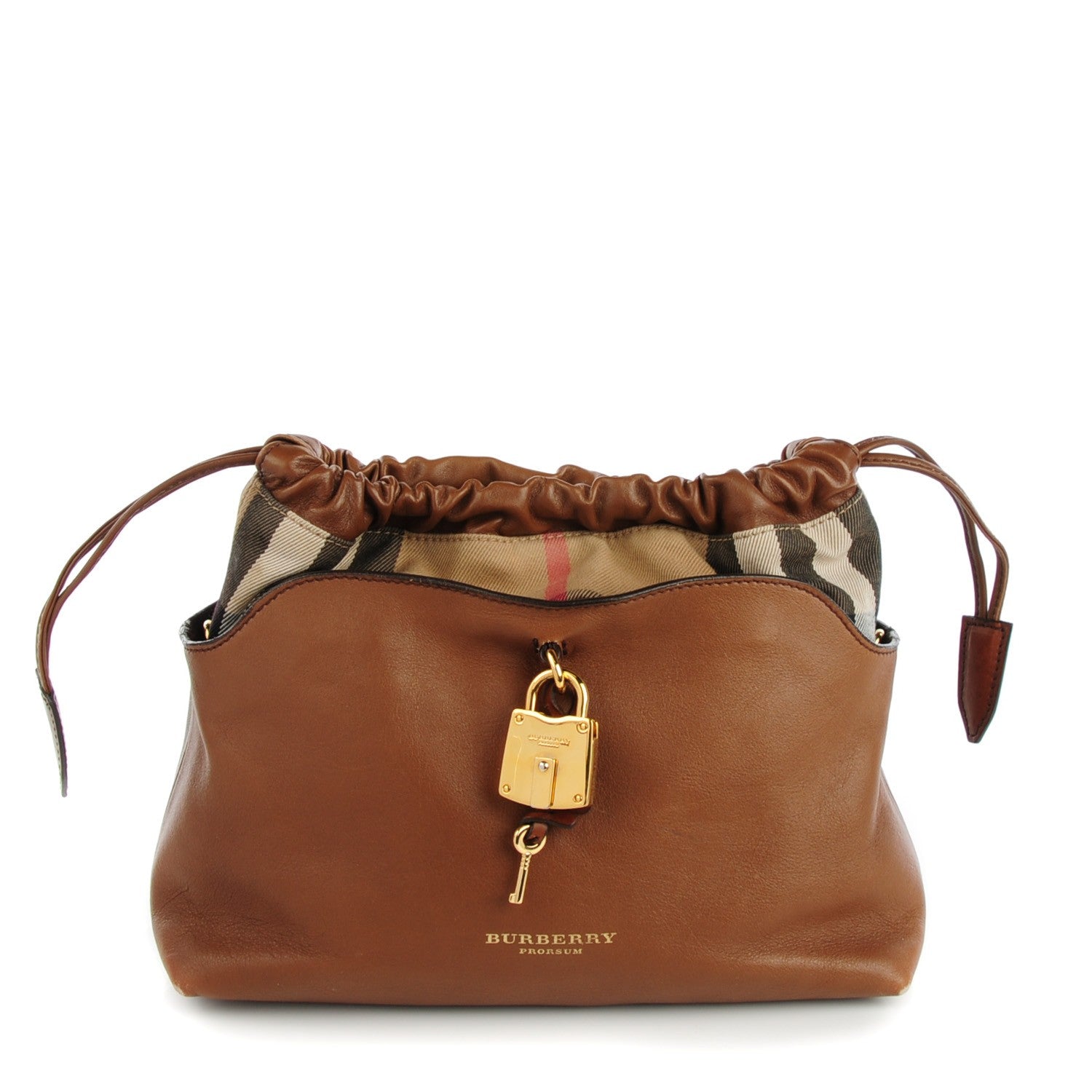 Burberry Calfskin House Check Little Crush Brown Ochre 1 of 8
