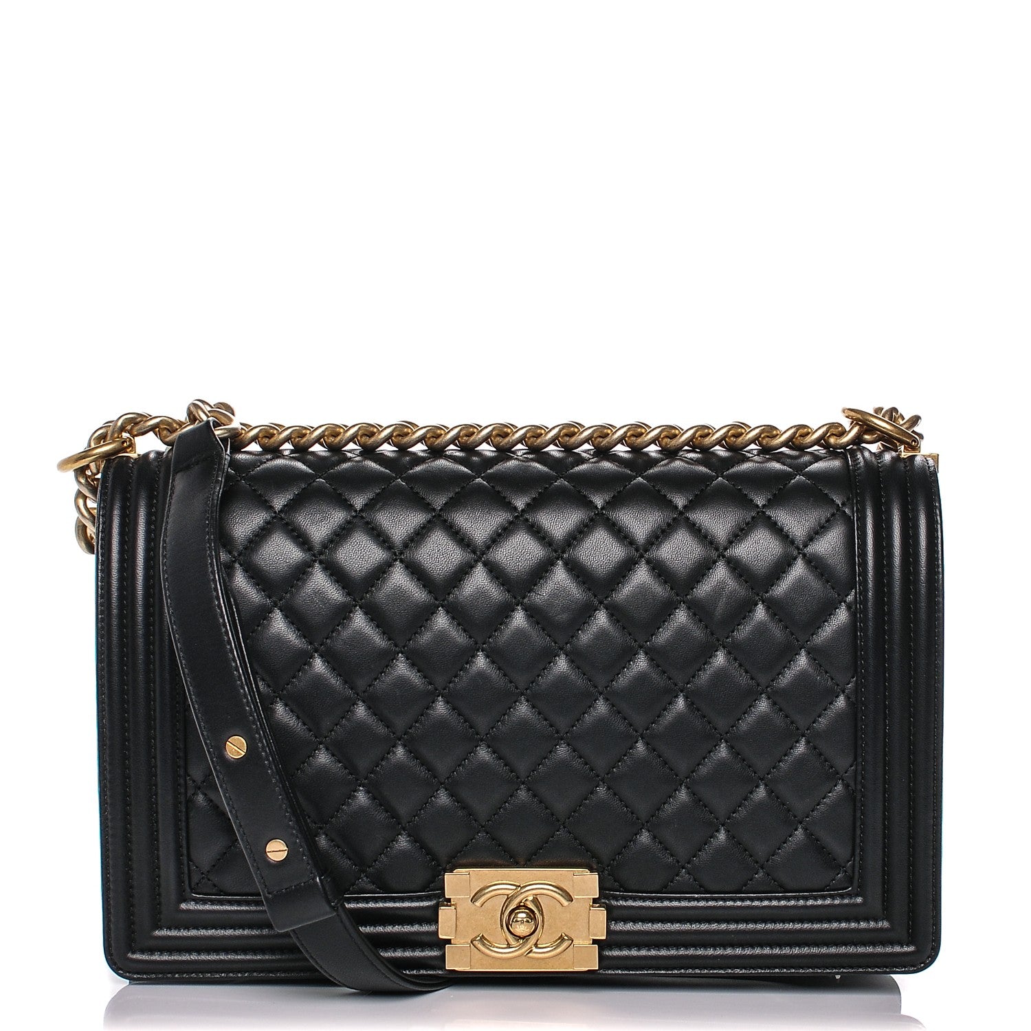 Chanel Lambskin Quilted New Medium Boy Flap Black 1 of 7