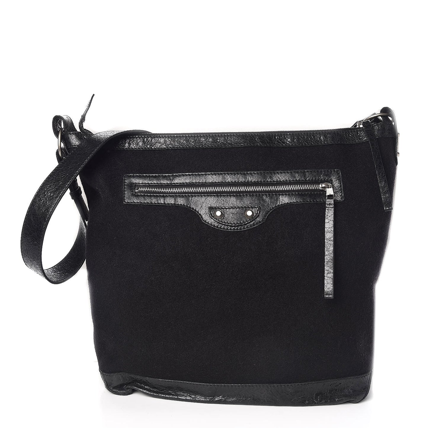 Agneau Wool Day Messenger Black