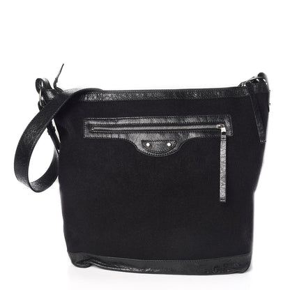 Balenciaga Agneau Wool Day Messenger Black 1 of 10