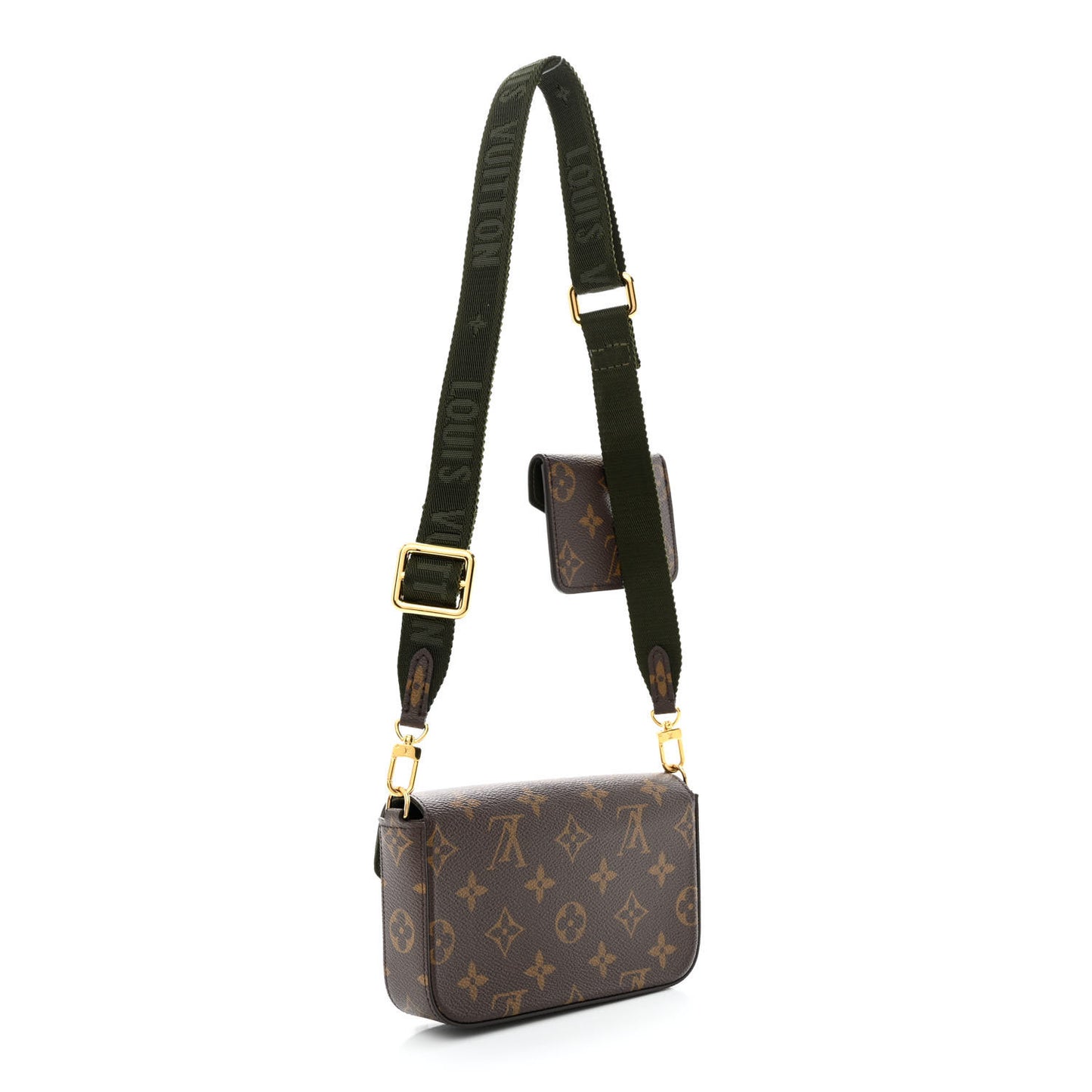 Monogram Felicie Strap & Go Kaki