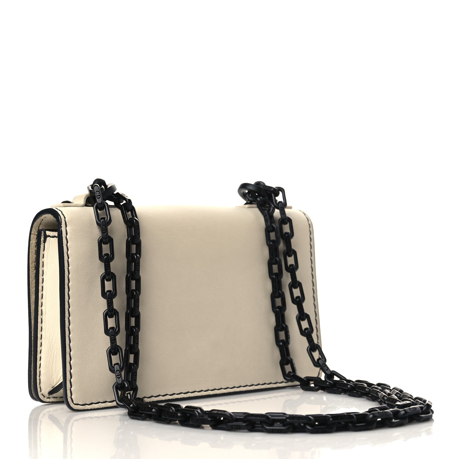 Christian Dior Smooth Calfskin Mini J'Adior Chain Flap Bag Off White 3 of 10