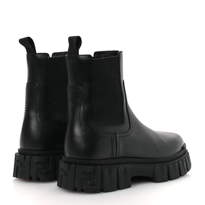 Fendi Calfskin Rubber Fendi Force Chelsea Boots 36 Black 5 of 11