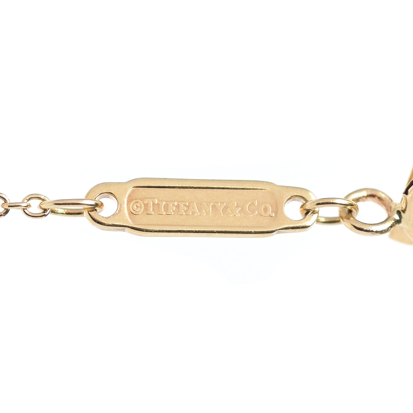 18K Yellow Gold Diamond Mini T Smile Pendant Necklace