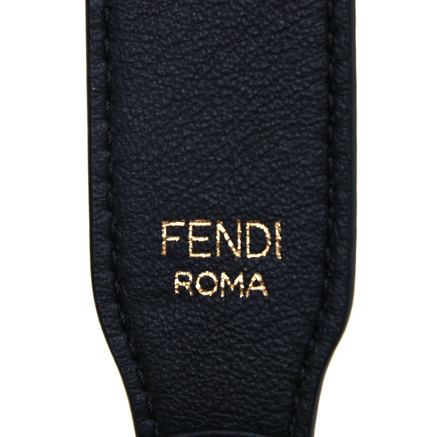 Fendi Glazed Fabric Vitello Grace F is Fendi FF 1974 Stamp Patch Grande Mon Tresor Bucket Bag Mogano Panna Black 6 of 10