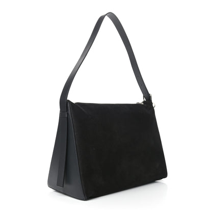 Loewe Nubuck Calfskin Berlingo Shoulder Bag Black 3 of 14