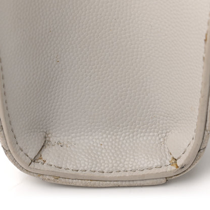 Saint Laurent Grain De Poudre Textured Mixed Matelasse Medium Triquilt Monogram Satchel Granite 16 of 21