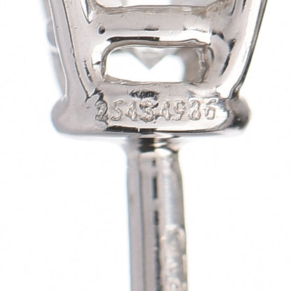 Tiffany Platinum Diamond .36ctw Solitaire Earrings 6 of 7