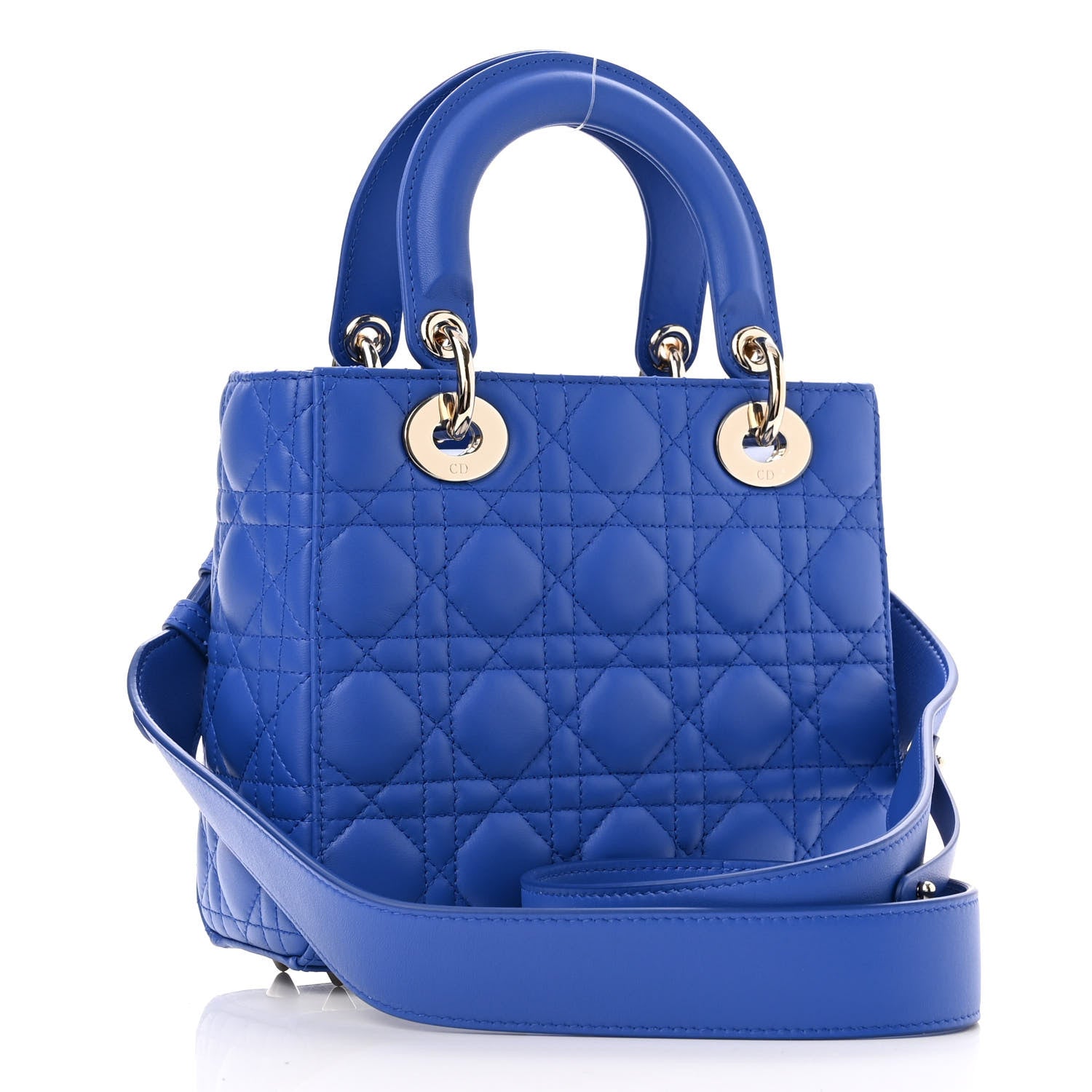 Christian Dior Lambskin Cannage Small My ABCDior Lady Dior Blue 3 of 11