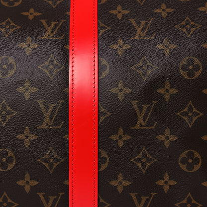 Louis Vuitton Calfskin Monogram Keepall Bandouliere 50 Coquelicot 8 of 14