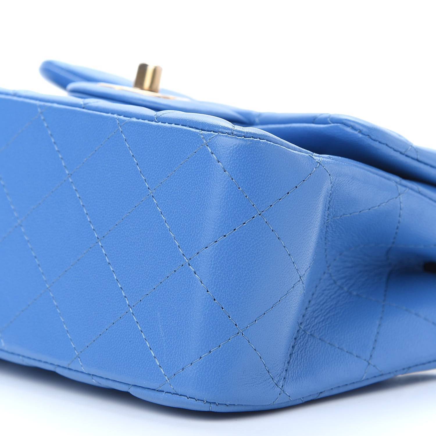 Chanel Lambskin Quilted Mini Square Flap Blue 9 of 10
