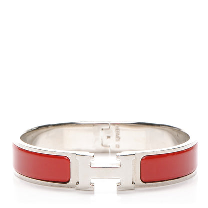 Hermes Enamel Narrow Clic Clac H Bracelet PM Red 1 of 4