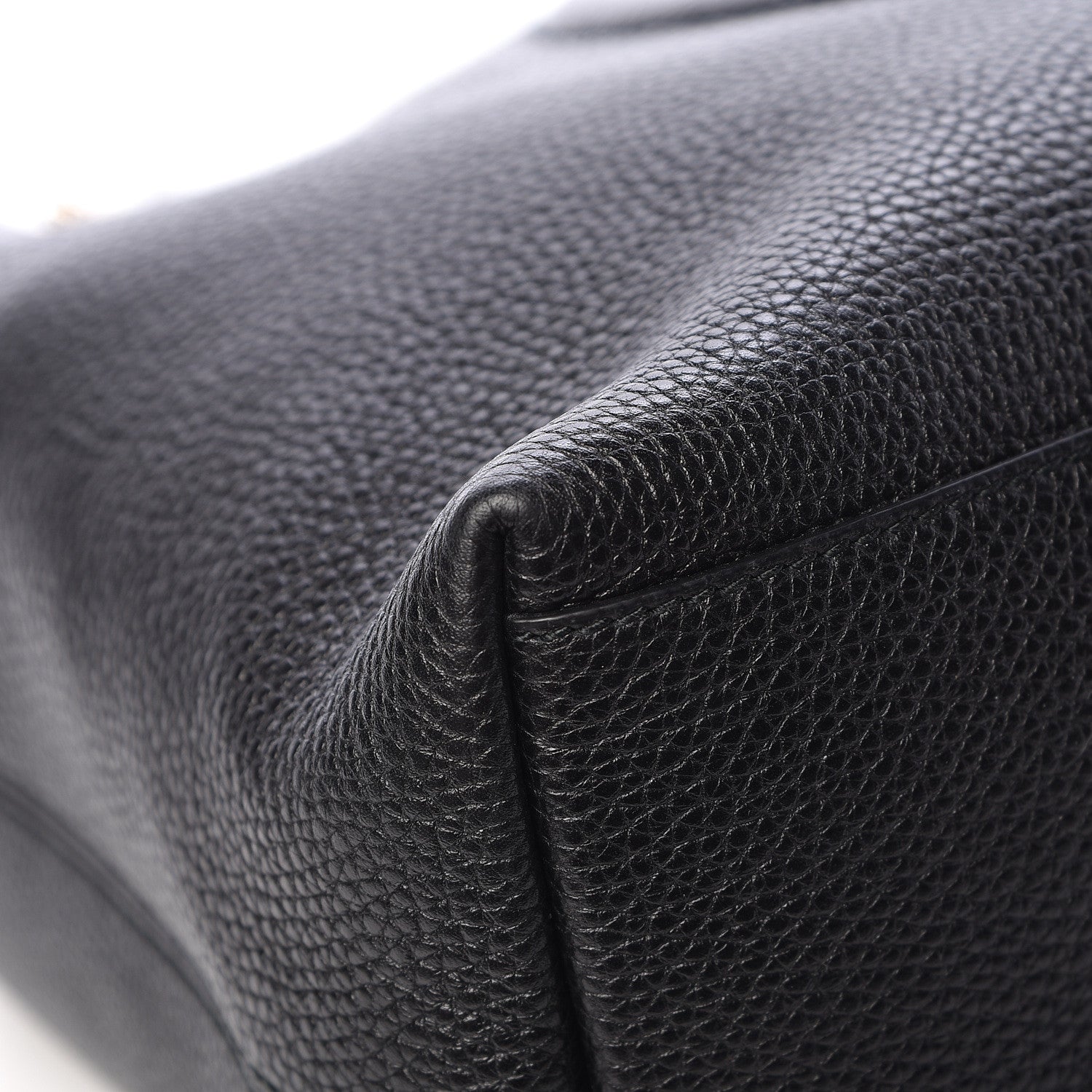 Gucci Pebbled Calfskin Medium Soho Chain Shoulder Bag Black 8 of 13