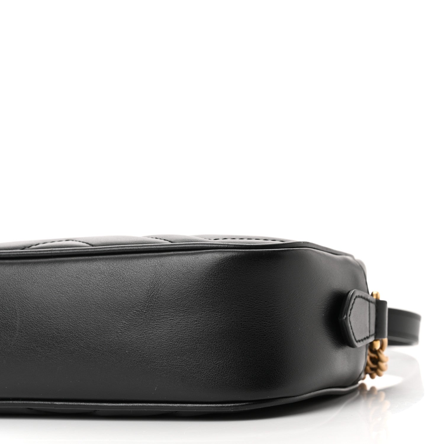 Gucci Calfskin Matelasse Mini GG Marmont Chain Shoulder Bag Black 10 of 10