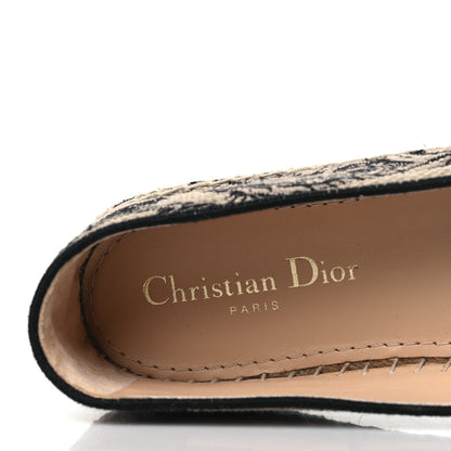 Christian Dior Embroidered Toile De Jouy Granville Espadrille 38 Hazelnut Black 7 of 9