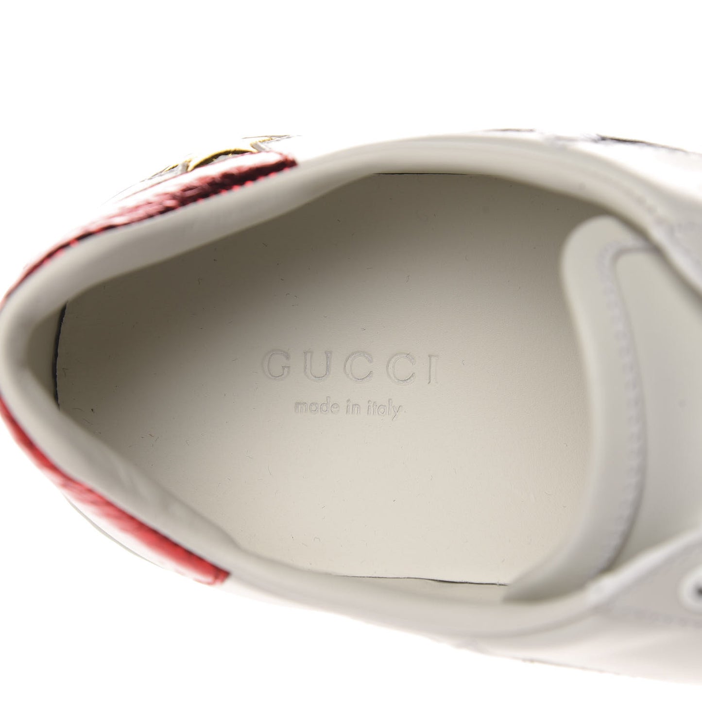 Calfskin Ayers Web Star Embroidered Womens Ace Sneakers 38.5 White Multi